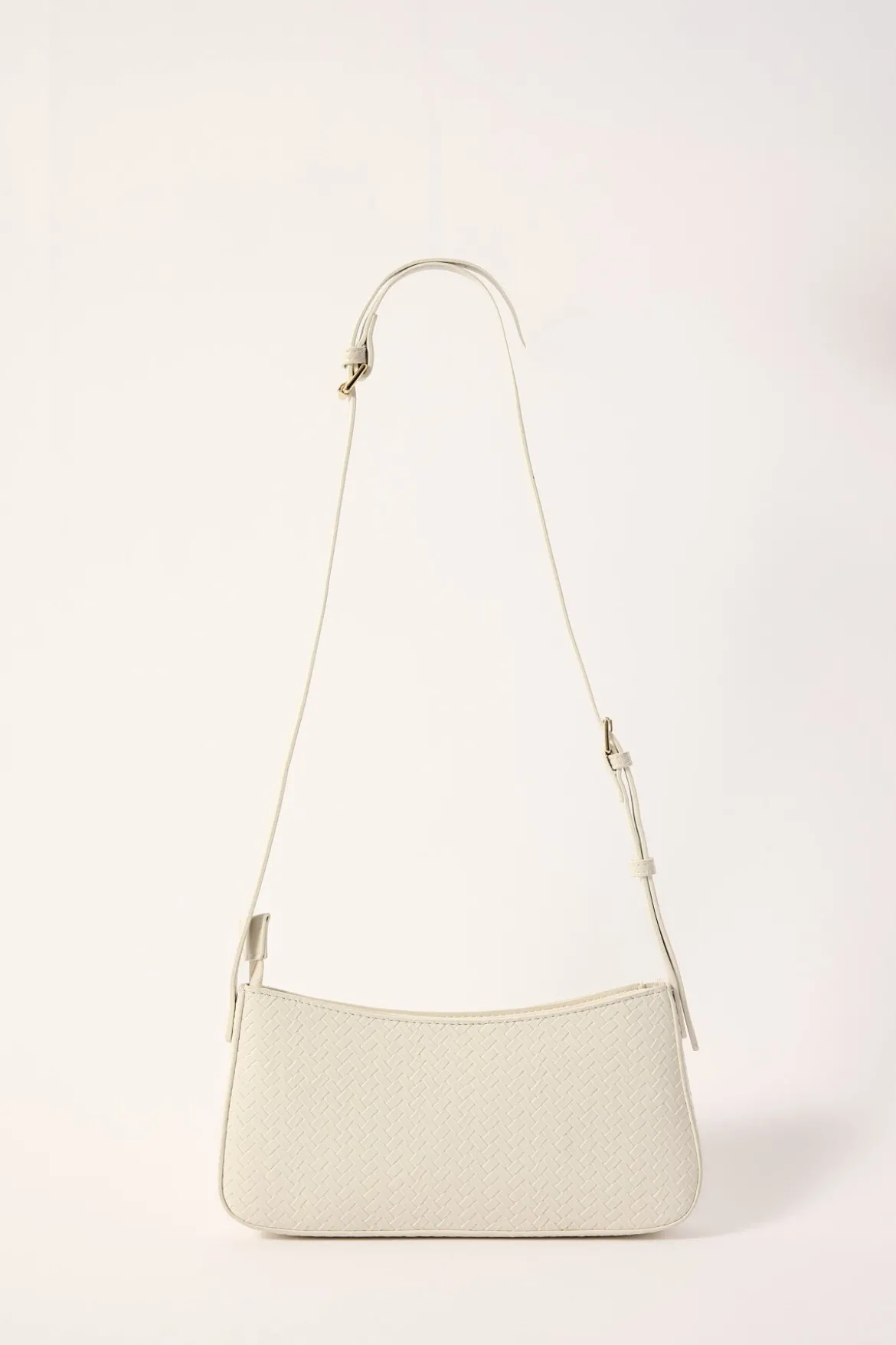 Peta + Jain SMOOCH CONVERTIBLE SHOULDER BAG White Weave