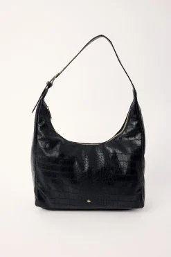 Peta + Jain Tribeca Black Croc PU