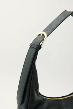 Peta + Jain Tribeca Black Distressed PU/Gold