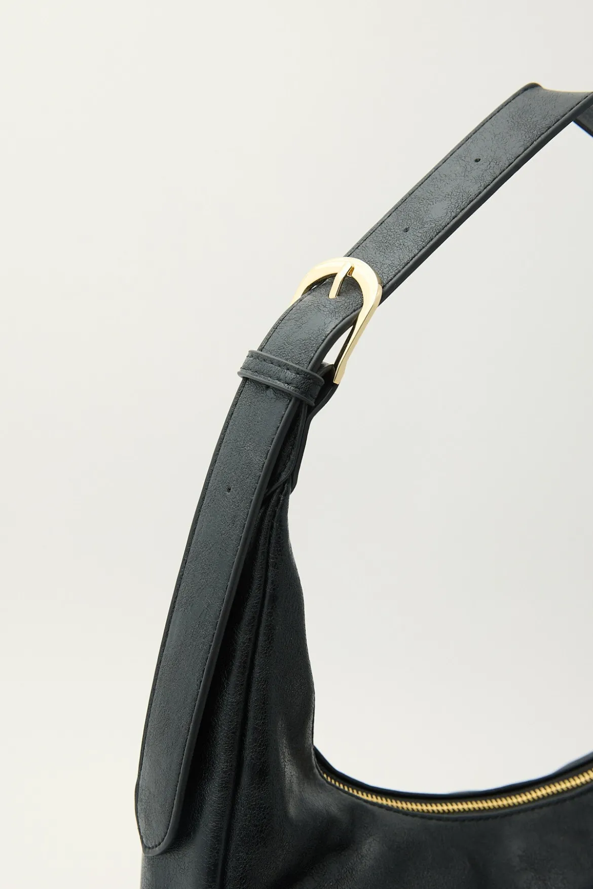 Peta + Jain Tribeca Black Distressed PU/Gold