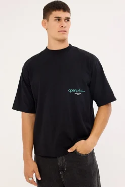 Petal Organic Boxy Tee Black