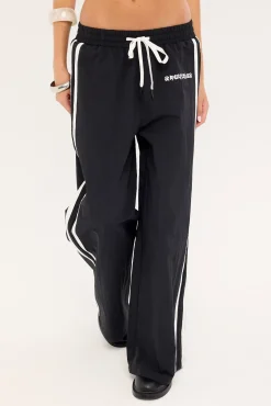 Phase Wide Leg Track Pant Black