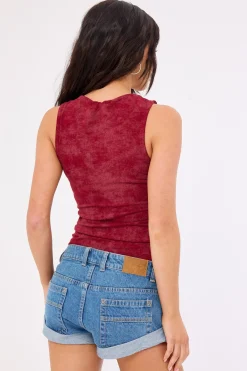 Pheonix Low Rise Denim Mini Short Middy Blue