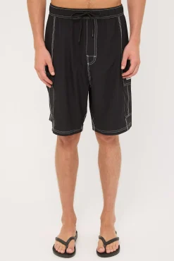 Pick Pocket Elastic Waist Boardshort Black
