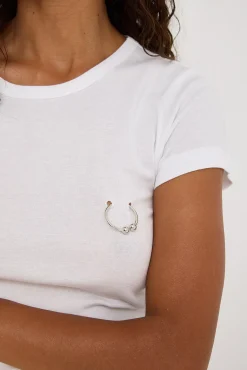 Pierced Tee White
