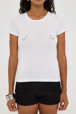 Pierced Tee White