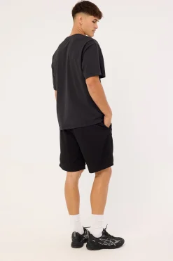 Pile Up Mesh Short Black