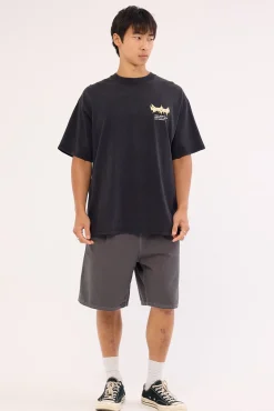 Pile Up Oversize Tee Black