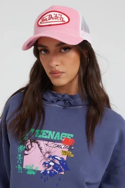 Pink Crush Velvet Trucker Pink Velvet