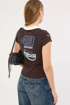 Pitstop Polo Baby Tee Brown