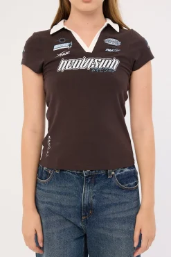 Pitstop Polo Baby Tee Brown
