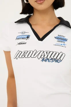 Pitstop Polo Baby Tee White