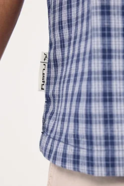 Plaid 182 Short Sleeve Shirt Dark Blue