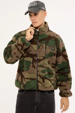 Plain Sight Sherpa Jacket Camo Green