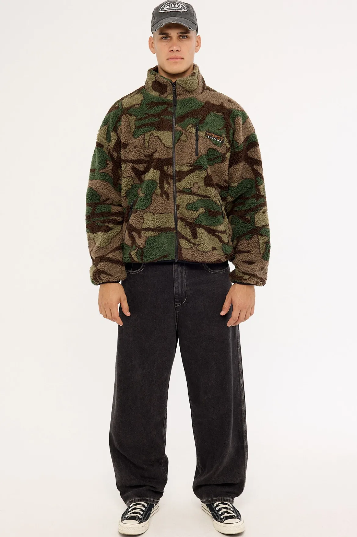Plain Sight Sherpa Jacket Camo Green