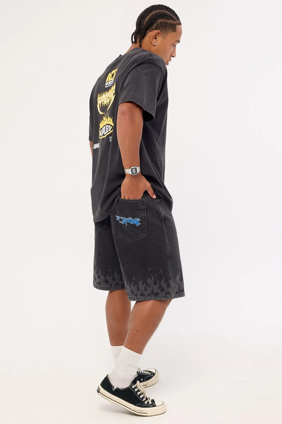 Playa Big Dawg Jean Short Used Black