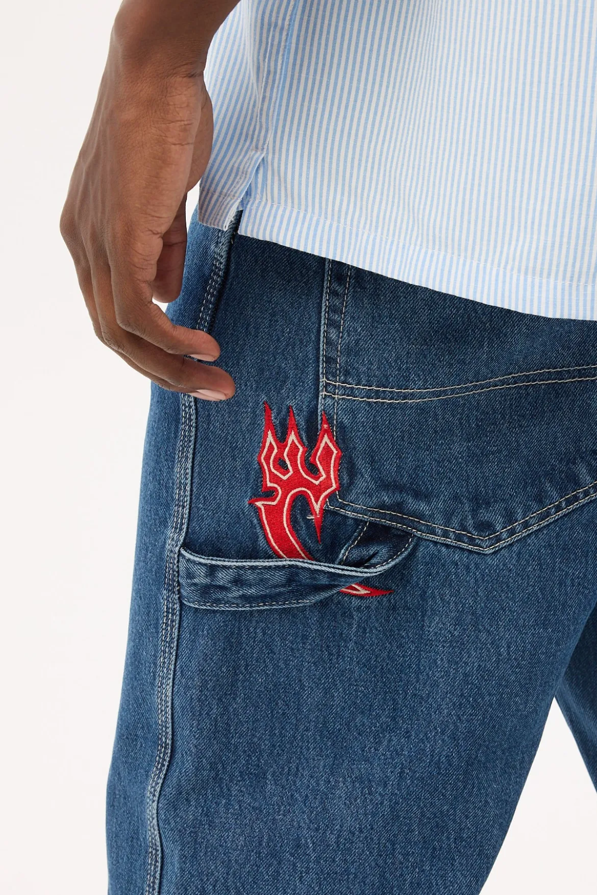 Playtime Carpenter Jean Worn Blue Rise