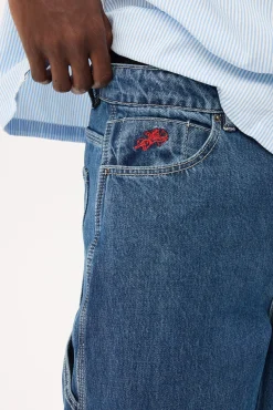 Playtime Carpenter Jean Worn Blue Rise