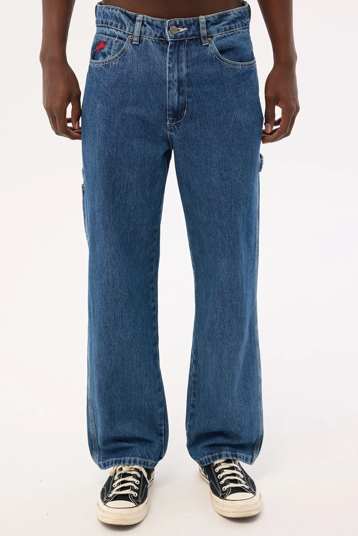 Playtime Carpenter Jean Worn Blue Rise