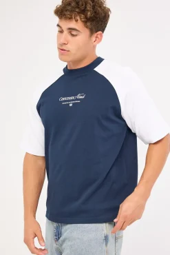 Pledge Raglan Heavyweight Easy Tee Navy
