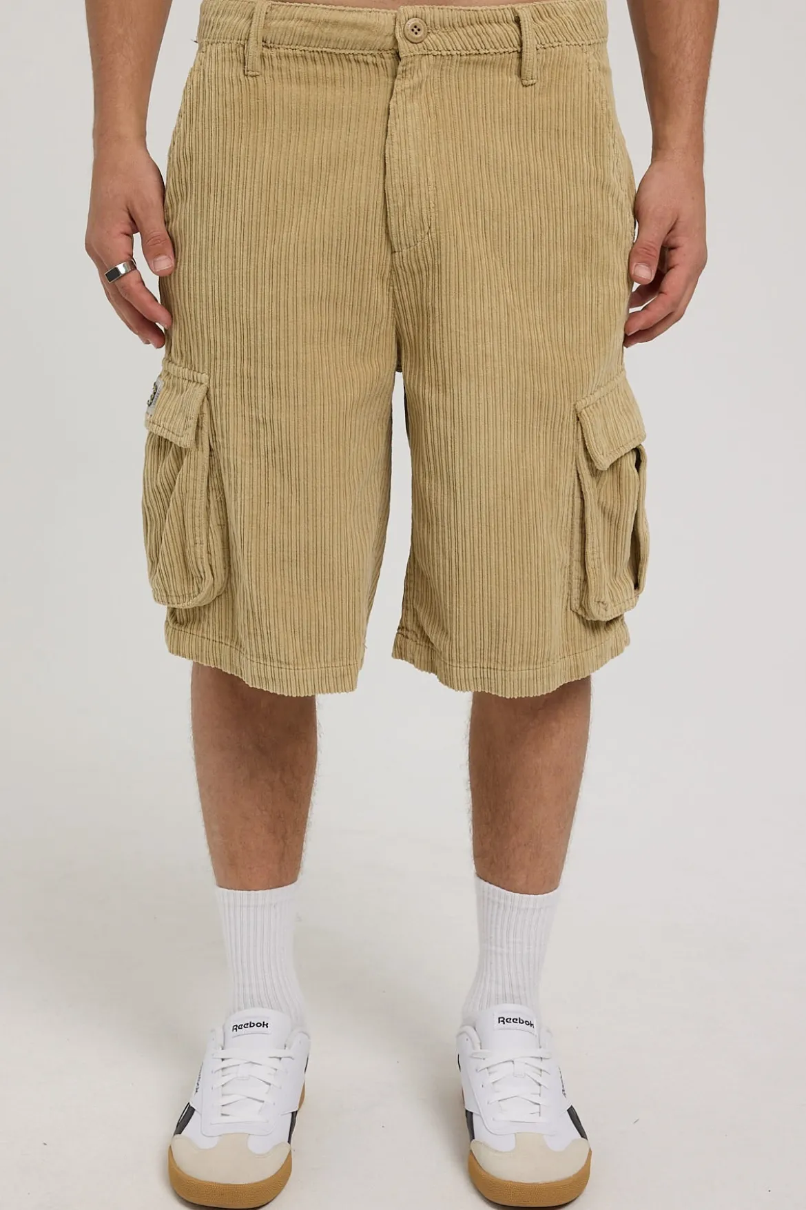 Podium Cord Cargo Short Faded Khaki