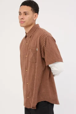 Point Plaid Summer SS Shirt Chocolate