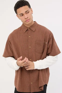 Point Plaid Summer SS Shirt Chocolate