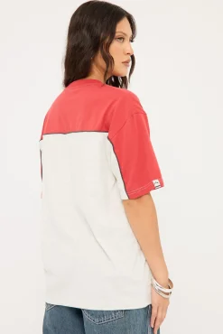 Polar Popped Oversize Tee Ecru Marle