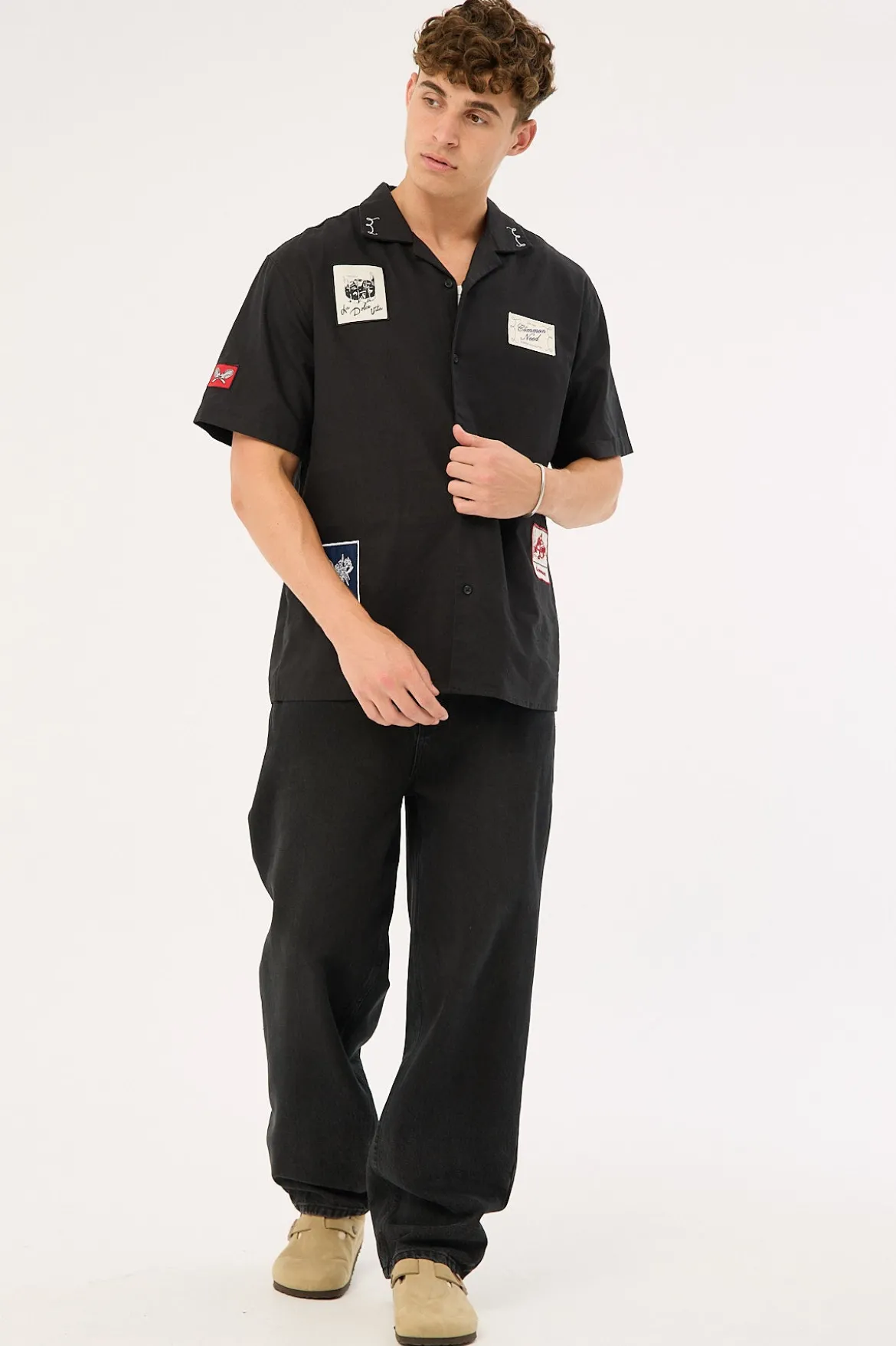 Postcards Resort Shirt Black