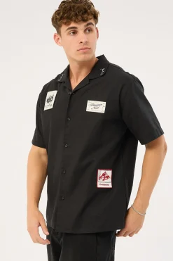 Postcards Resort Shirt Black