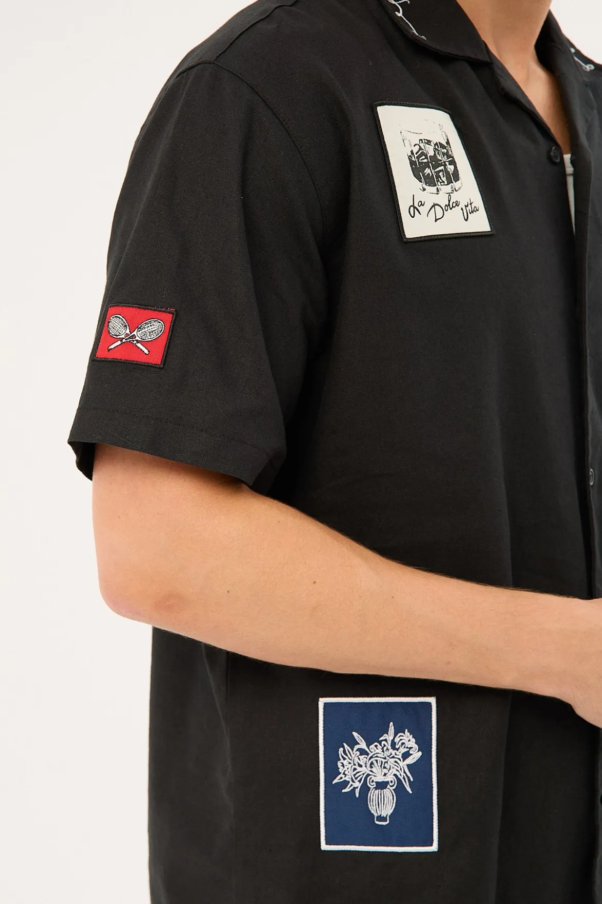 Postcards Resort Shirt Black