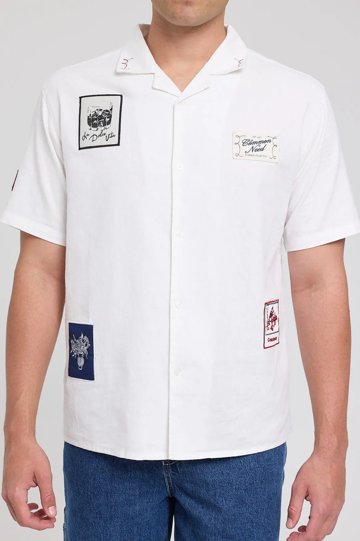 Postcards Resort Shirt White