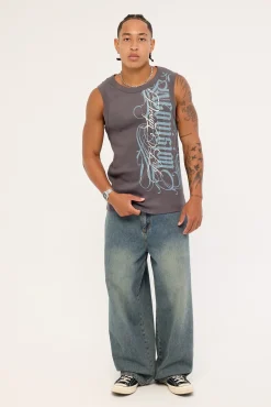 Posterboy Bound High Neck Tank Asphalt