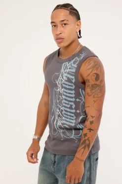 Posterboy Bound High Neck Tank Asphalt