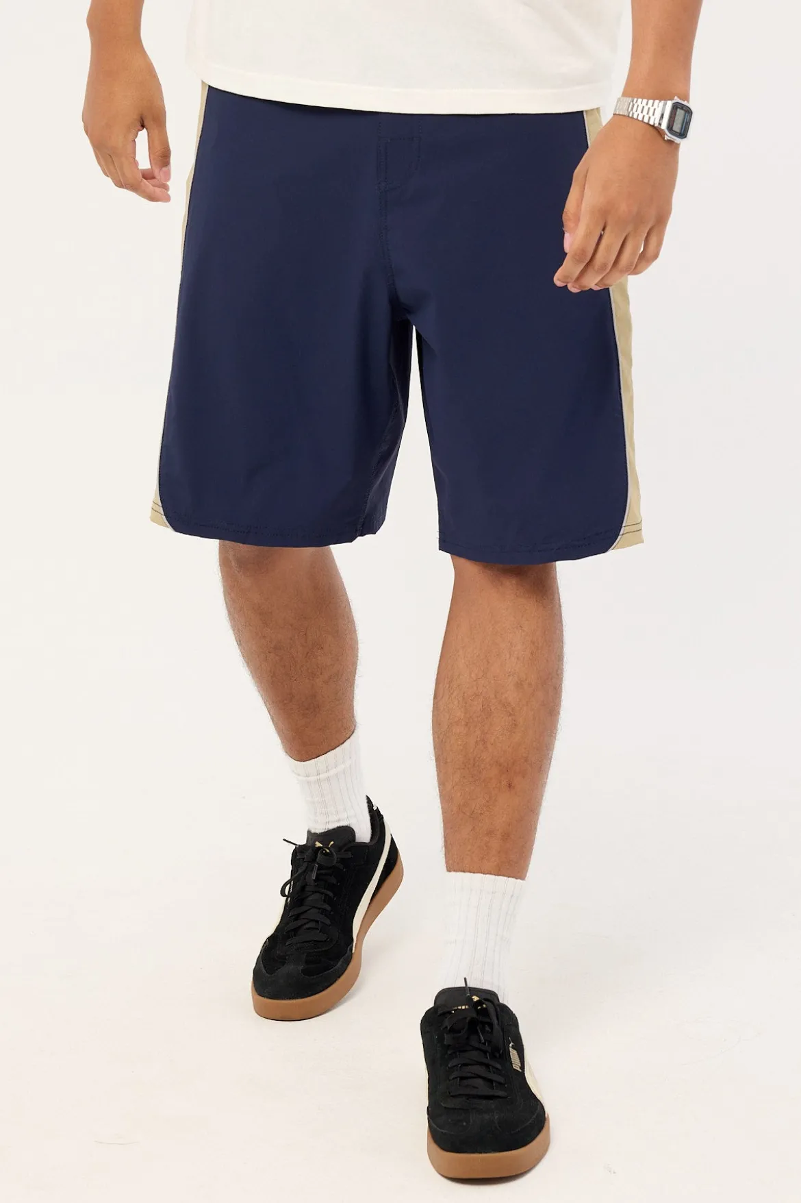 Power Wing Fixed Waist Boardshort Navy Blue