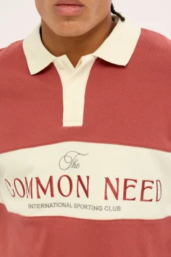 Premier Cropped Rugby Shirt Vintage Red