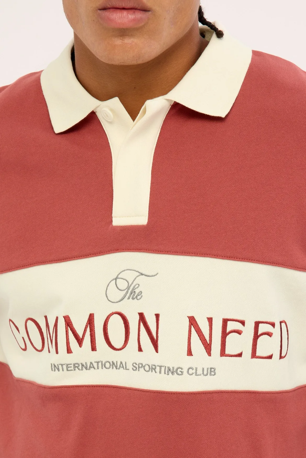 Premier Cropped Rugby Shirt Vintage Red