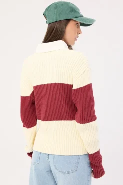 Prince Rugby Maroon Stripe