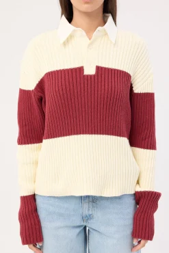 Prince Rugby Maroon Stripe