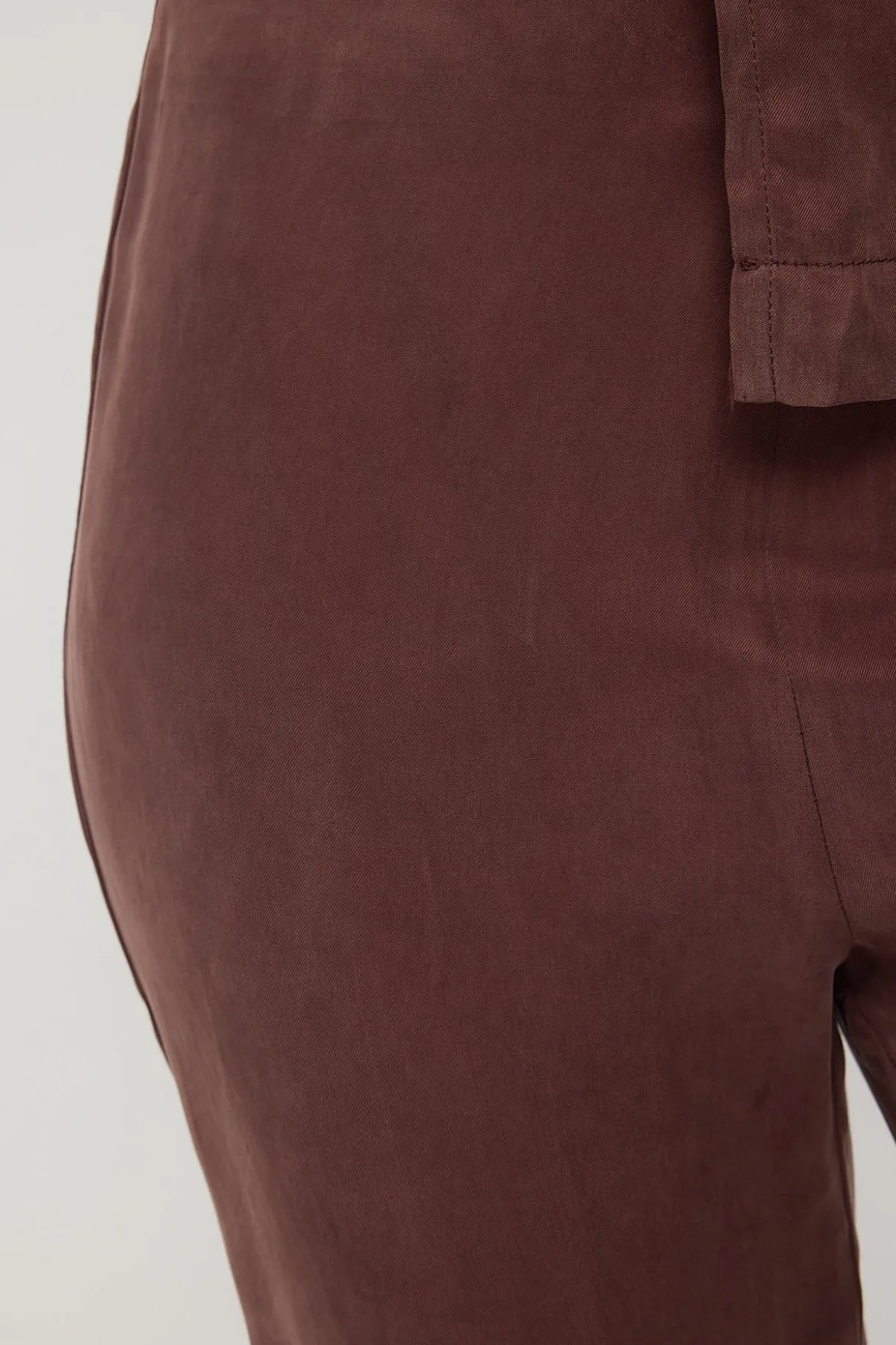 Prisca Cupro Wide Leg Pant Brown