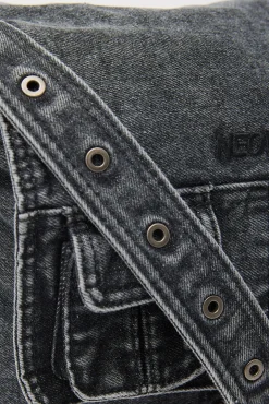 Propane Messenger Bag Black Denim