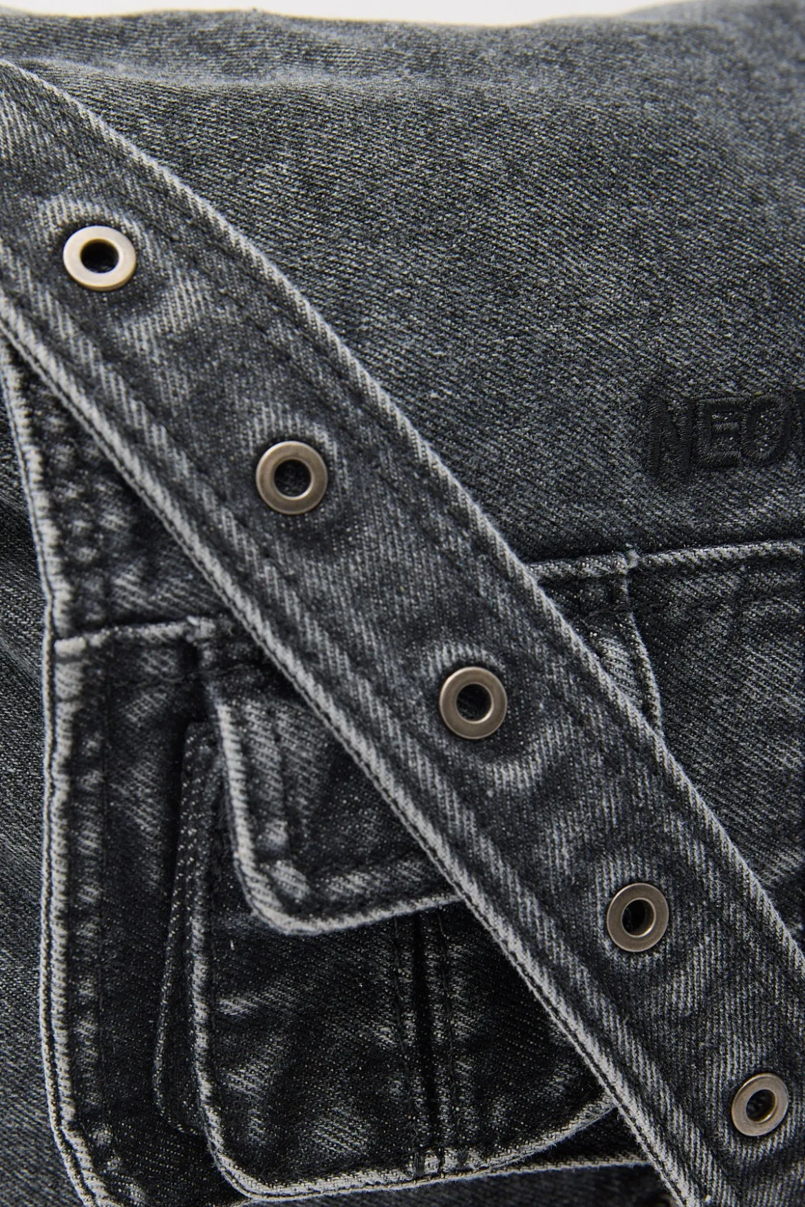 Propane Messenger Bag Black Denim