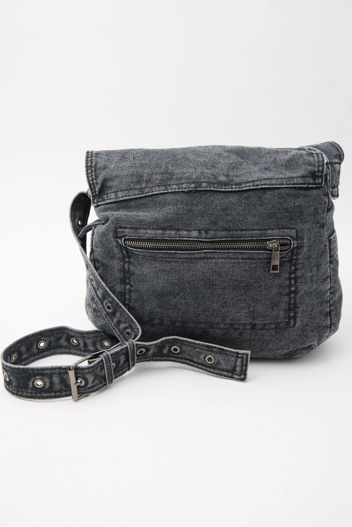Propane Messenger Bag Black Denim