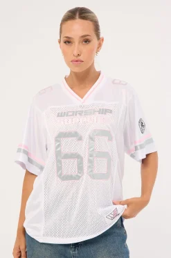 Punter Football Jersey White/Pink