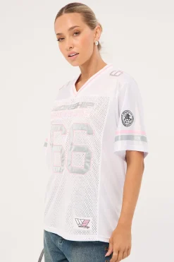 Punter Football Jersey White/Pink