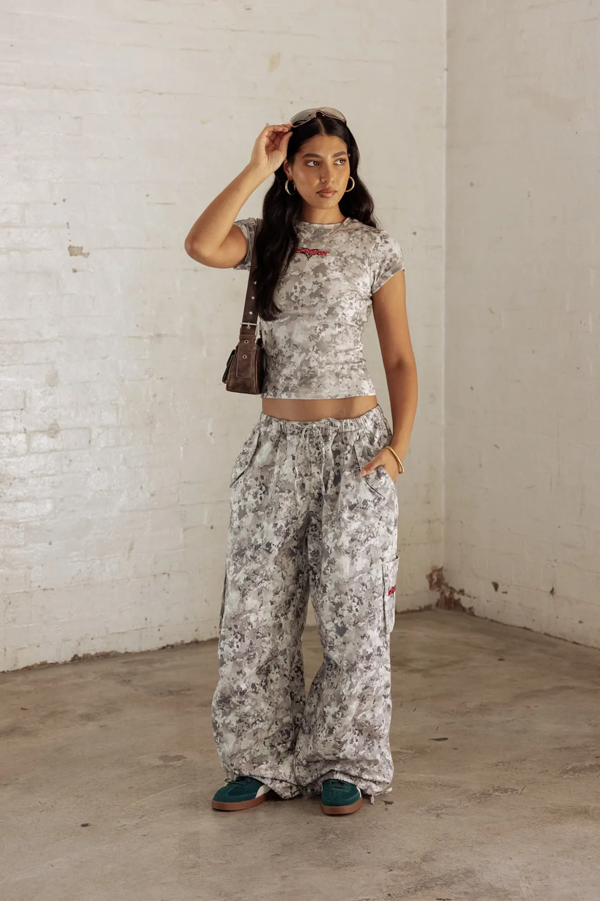 Pyrite Camo Wide Parachute Pant Camo