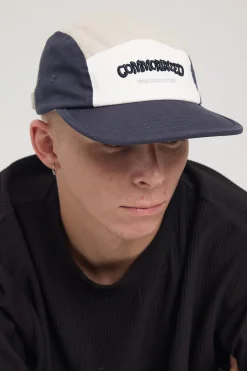Quintessential 5 Panel Cap Navy/Grey/Ecru