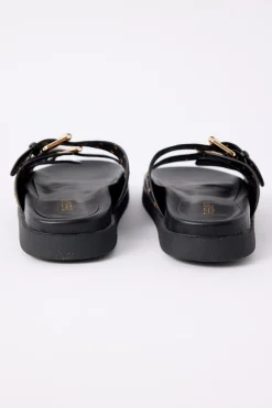 Racer Studded Sandals Black