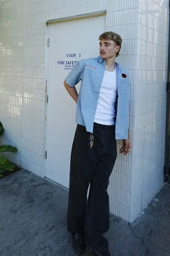 Radar Oversize Short Sleeve Shirt Blue