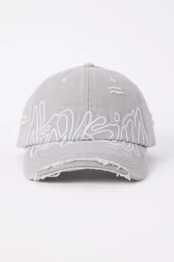 Radical Distressed Dad Cap Space Grey